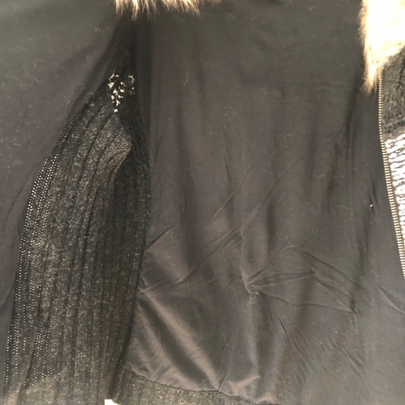 Anthropologie sweater with faux fur trimmed hood - Picture 8 of 8